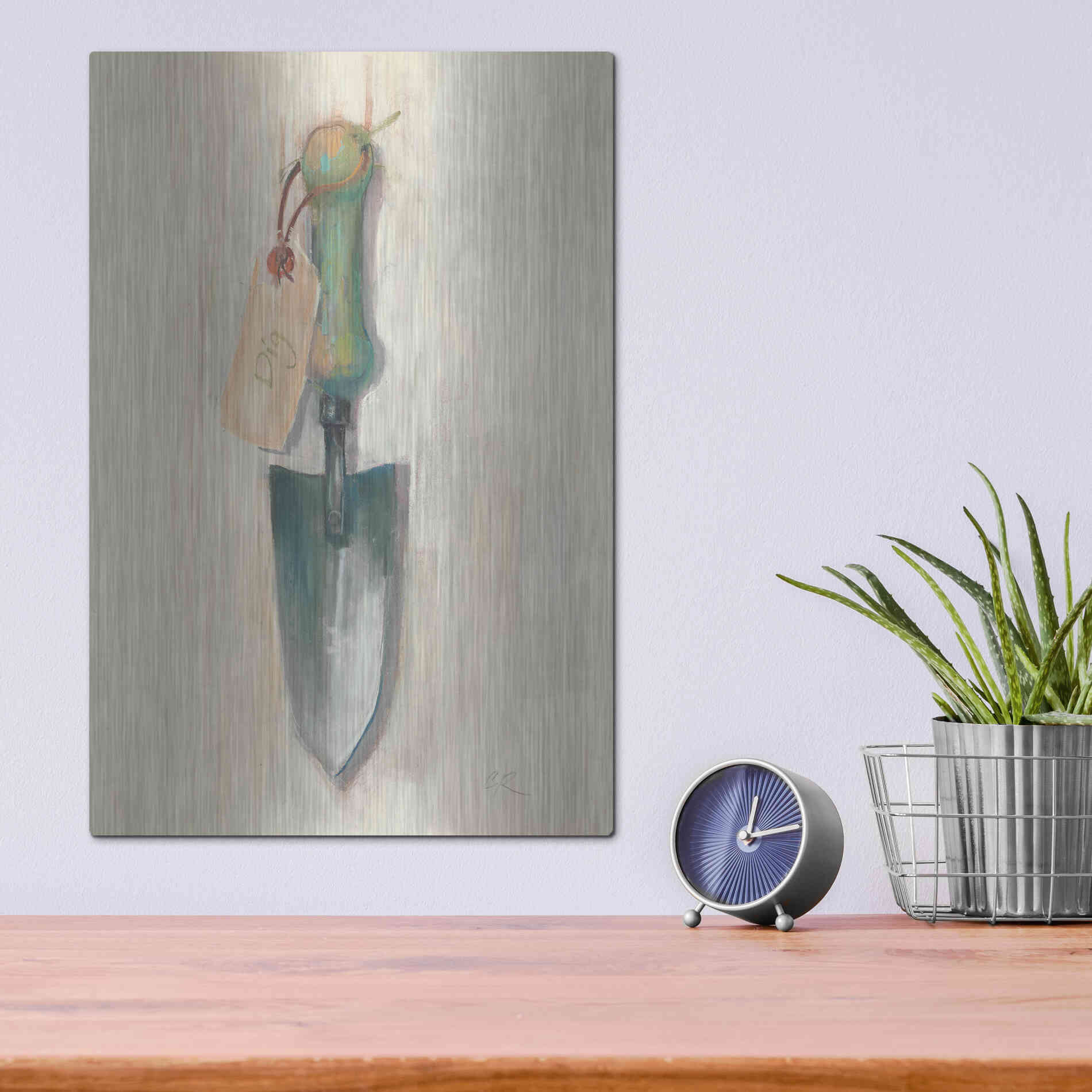 Luxe Metal Art 'Trowel' by Carol Rowan, Metal Wall Art,12x16