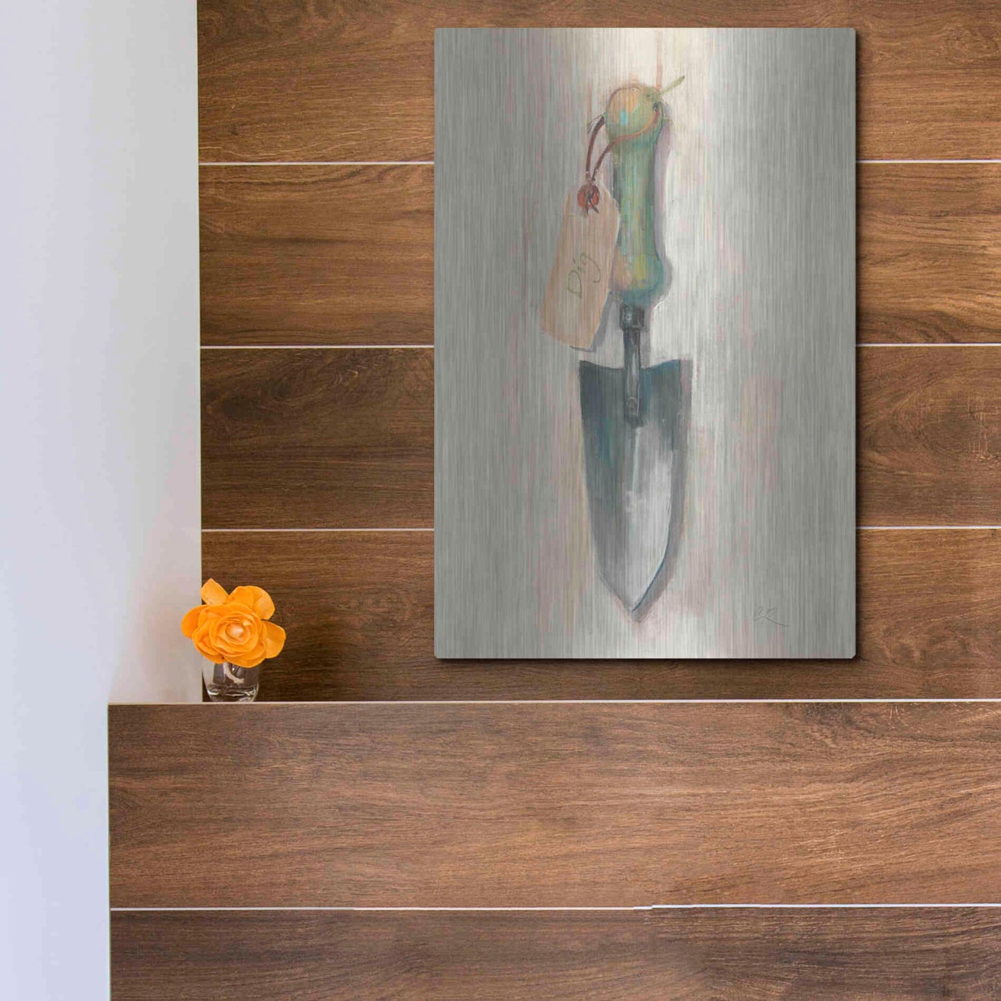 Luxe Metal Art 'Trowel' by Carol Rowan, Metal Wall Art,12x16