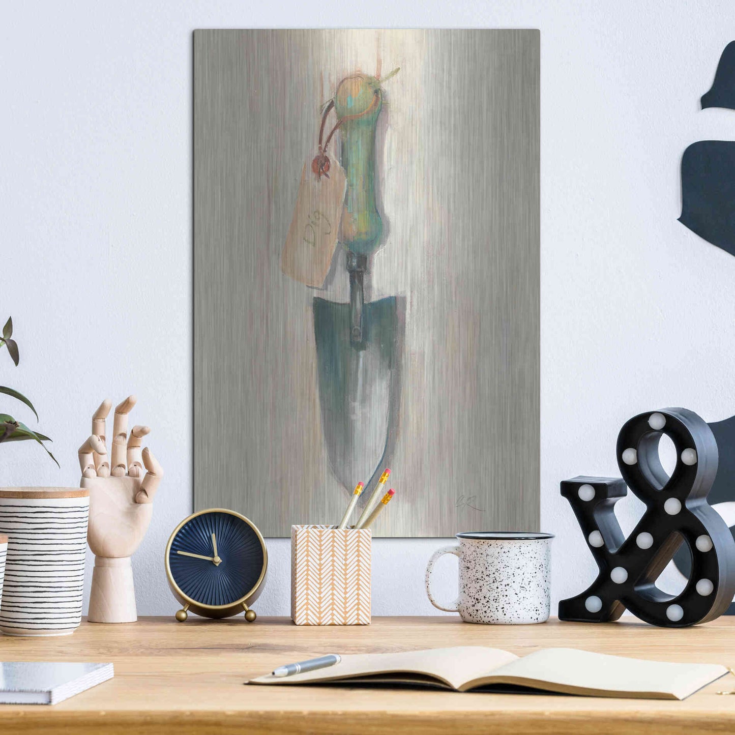 Luxe Metal Art 'Trowel' by Carol Rowan, Metal Wall Art,12x16