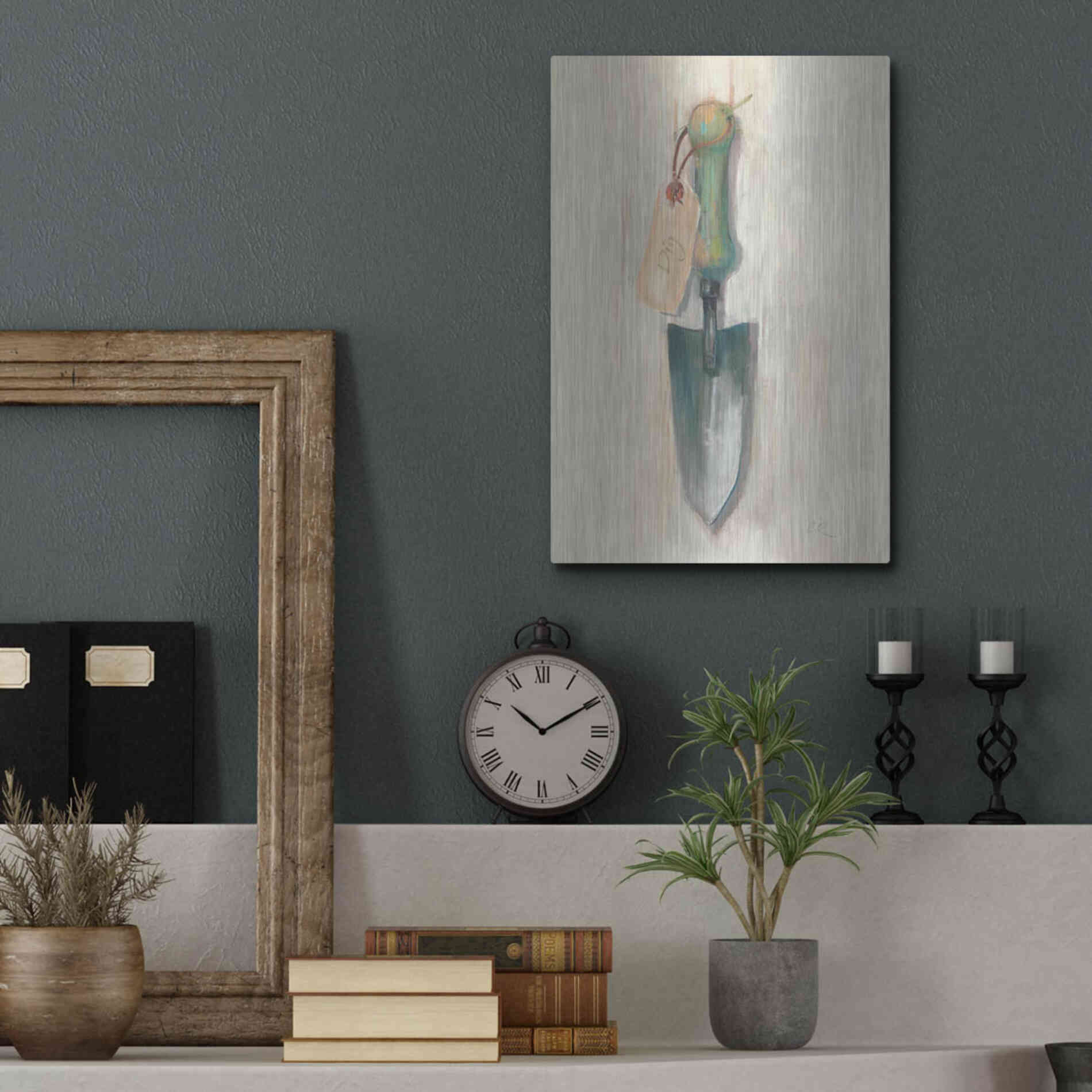 Luxe Metal Art 'Trowel' by Carol Rowan, Metal Wall Art,12x16