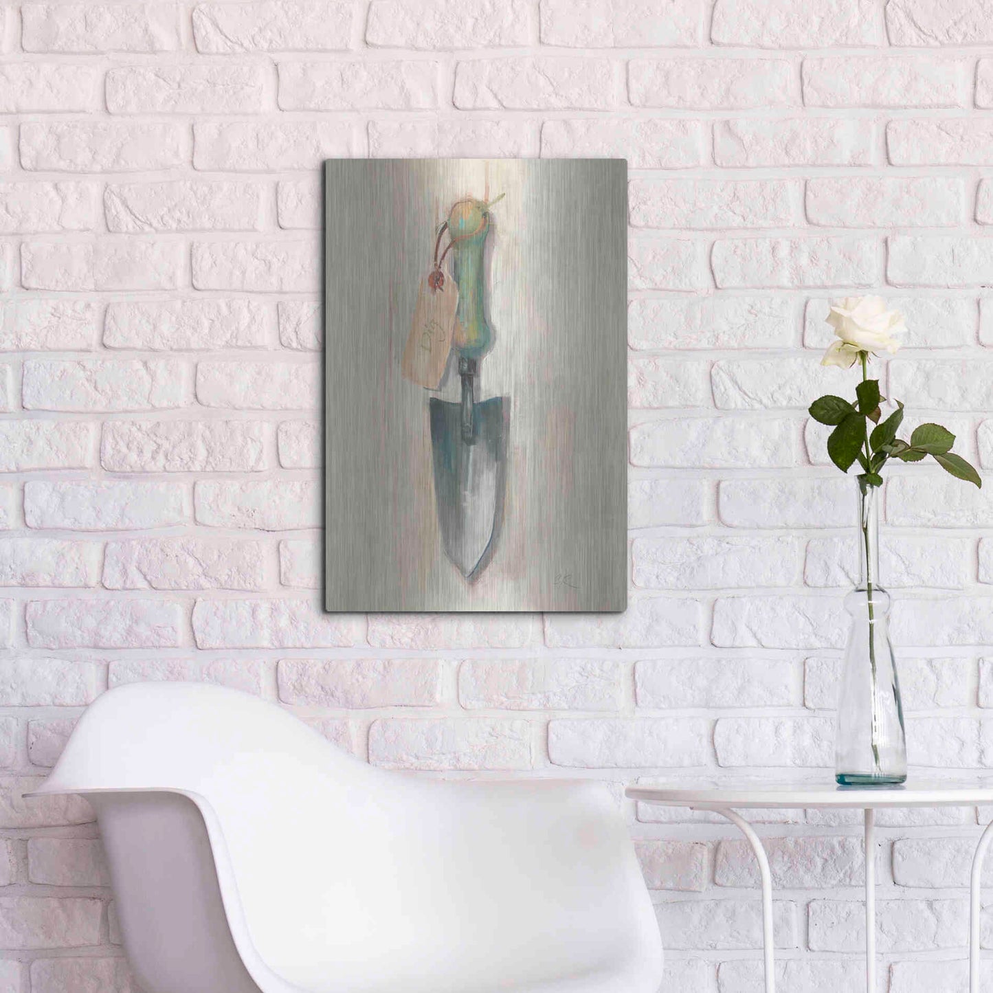Luxe Metal Art 'Trowel' by Carol Rowan, Metal Wall Art,16x24