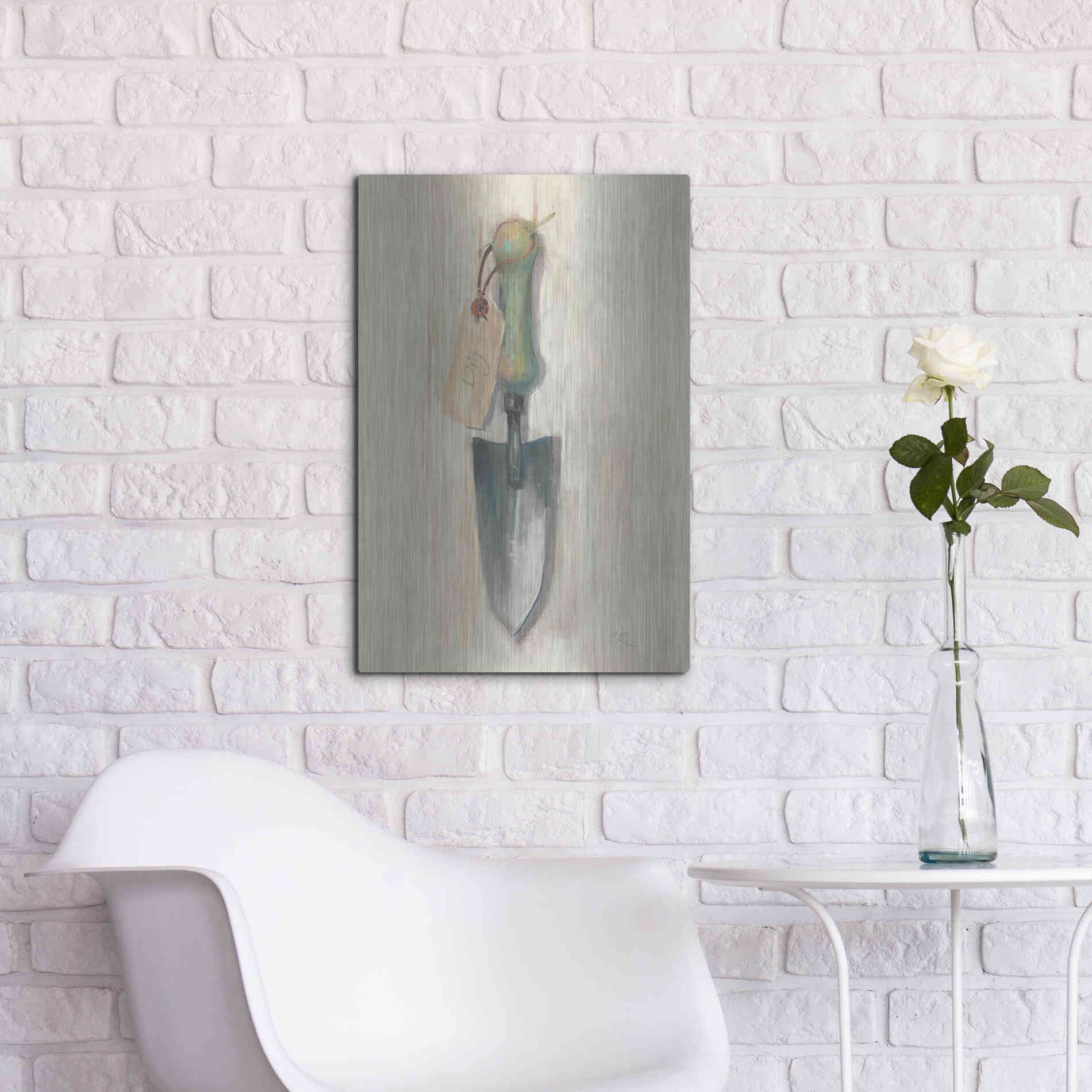Luxe Metal Art 'Trowel' by Carol Rowan, Metal Wall Art,16x24