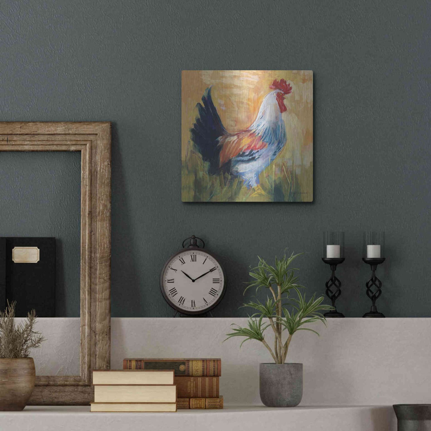 Luxe Metal Art 'Horace' by Carol Rowan, Metal Wall Art,12x12