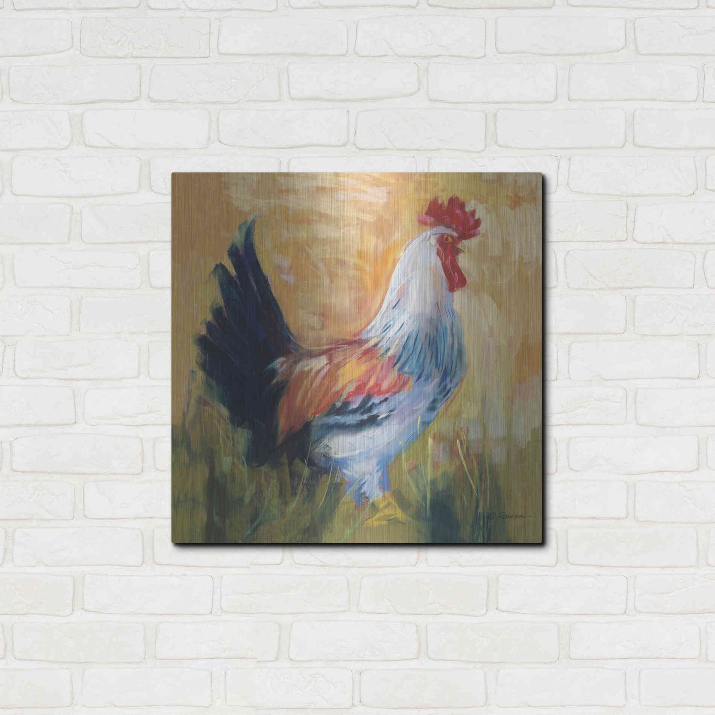 Luxe Metal Art 'Horace' by Carol Rowan, Metal Wall Art,24x24