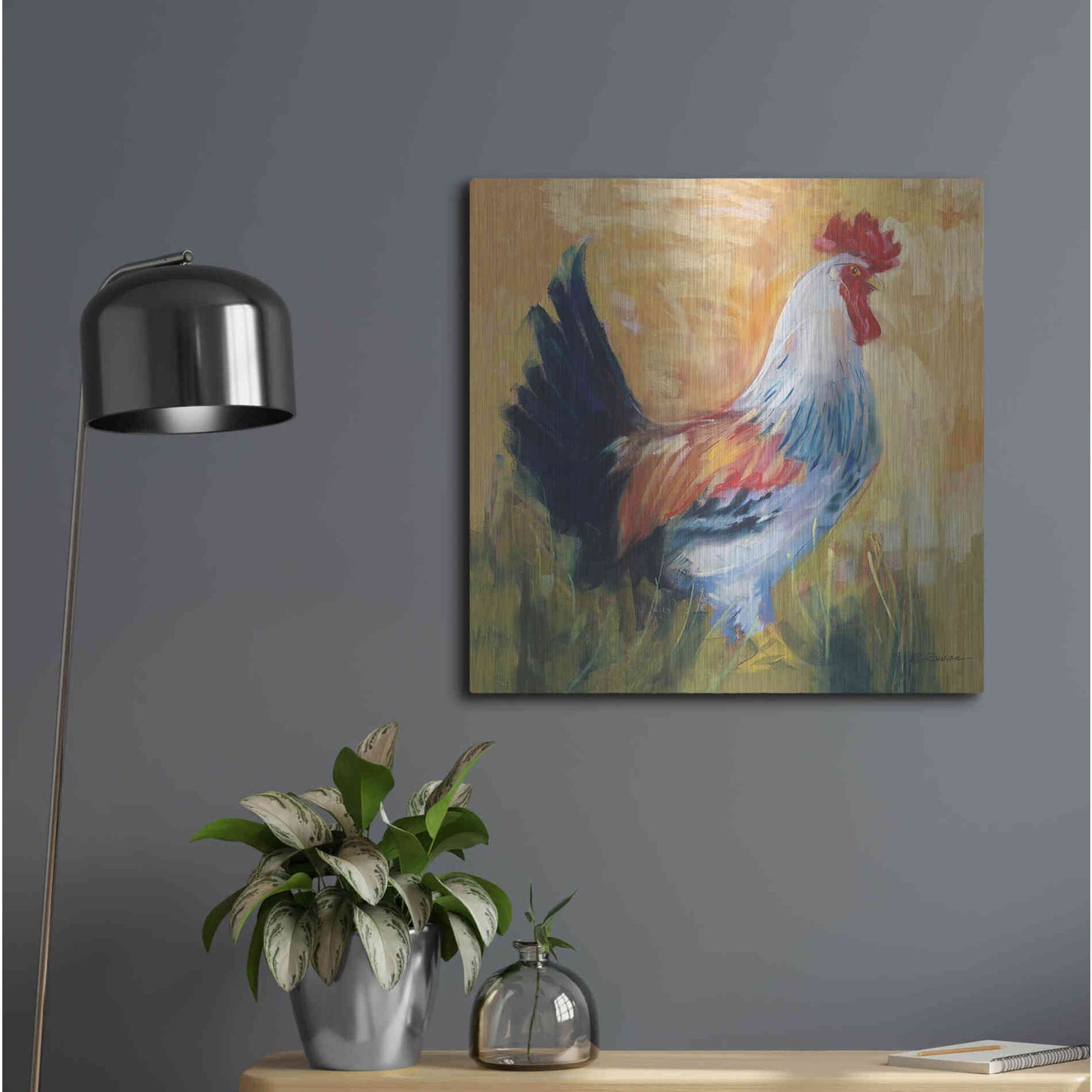 Luxe Metal Art 'Horace' by Carol Rowan, Metal Wall Art,24x24