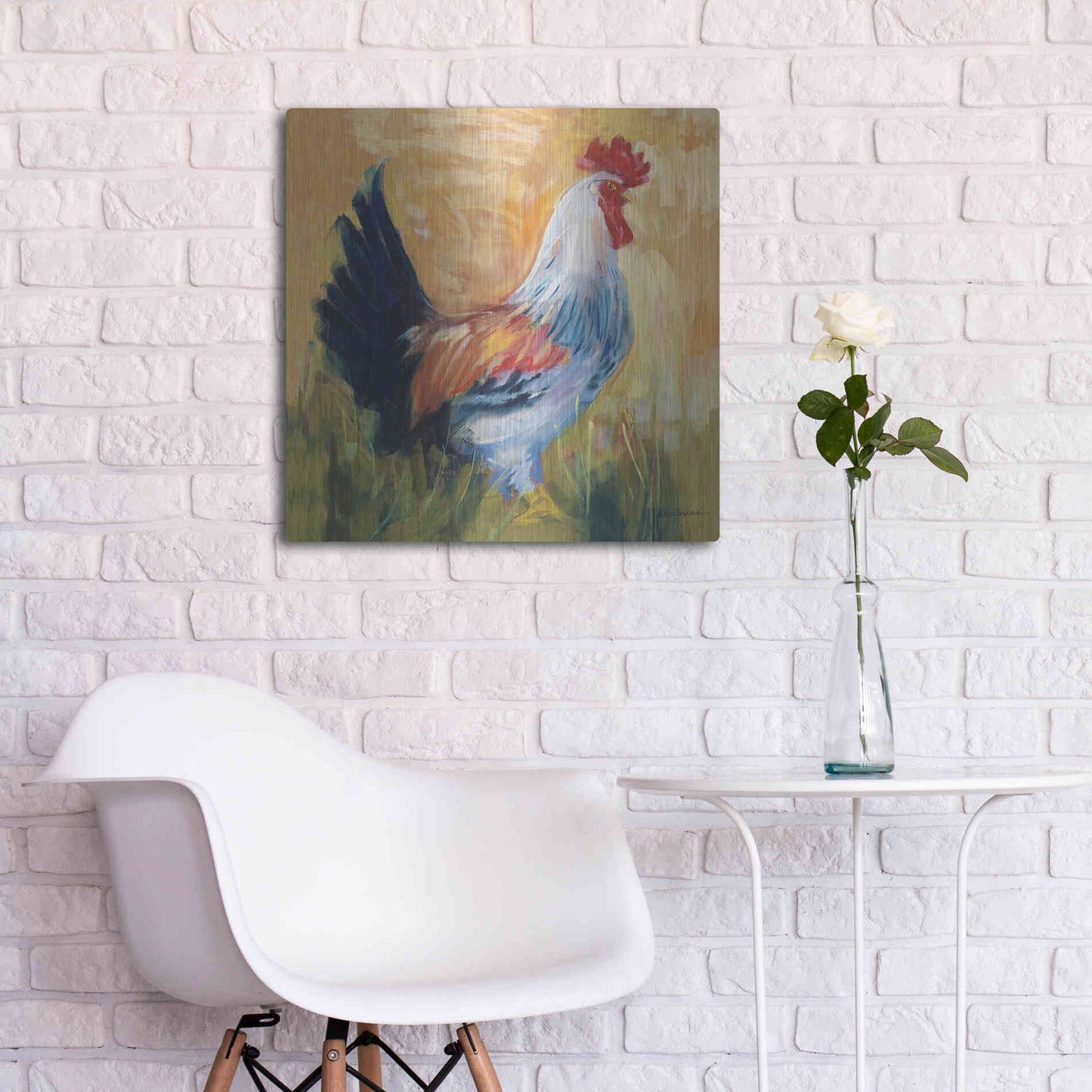 Luxe Metal Art 'Horace' by Carol Rowan, Metal Wall Art,24x24