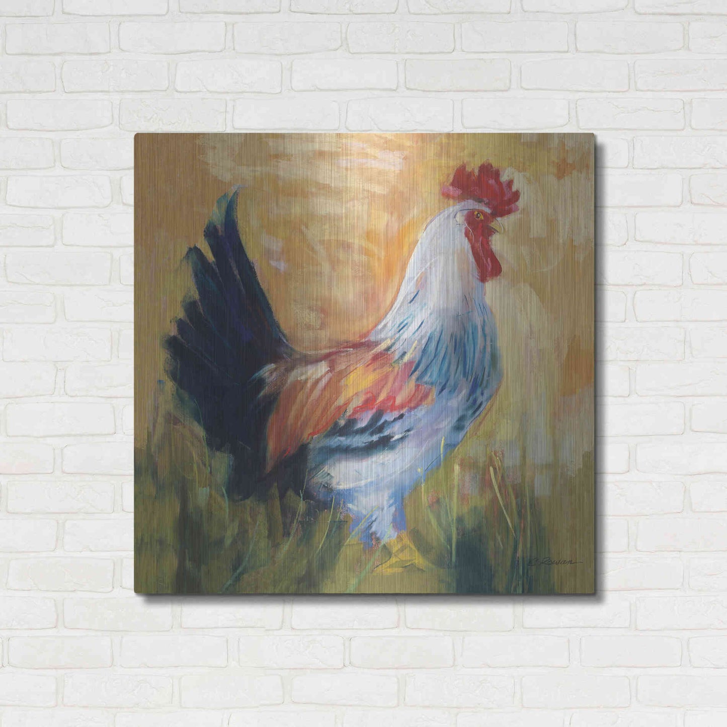 Luxe Metal Art 'Horace' by Carol Rowan, Metal Wall Art,36x36