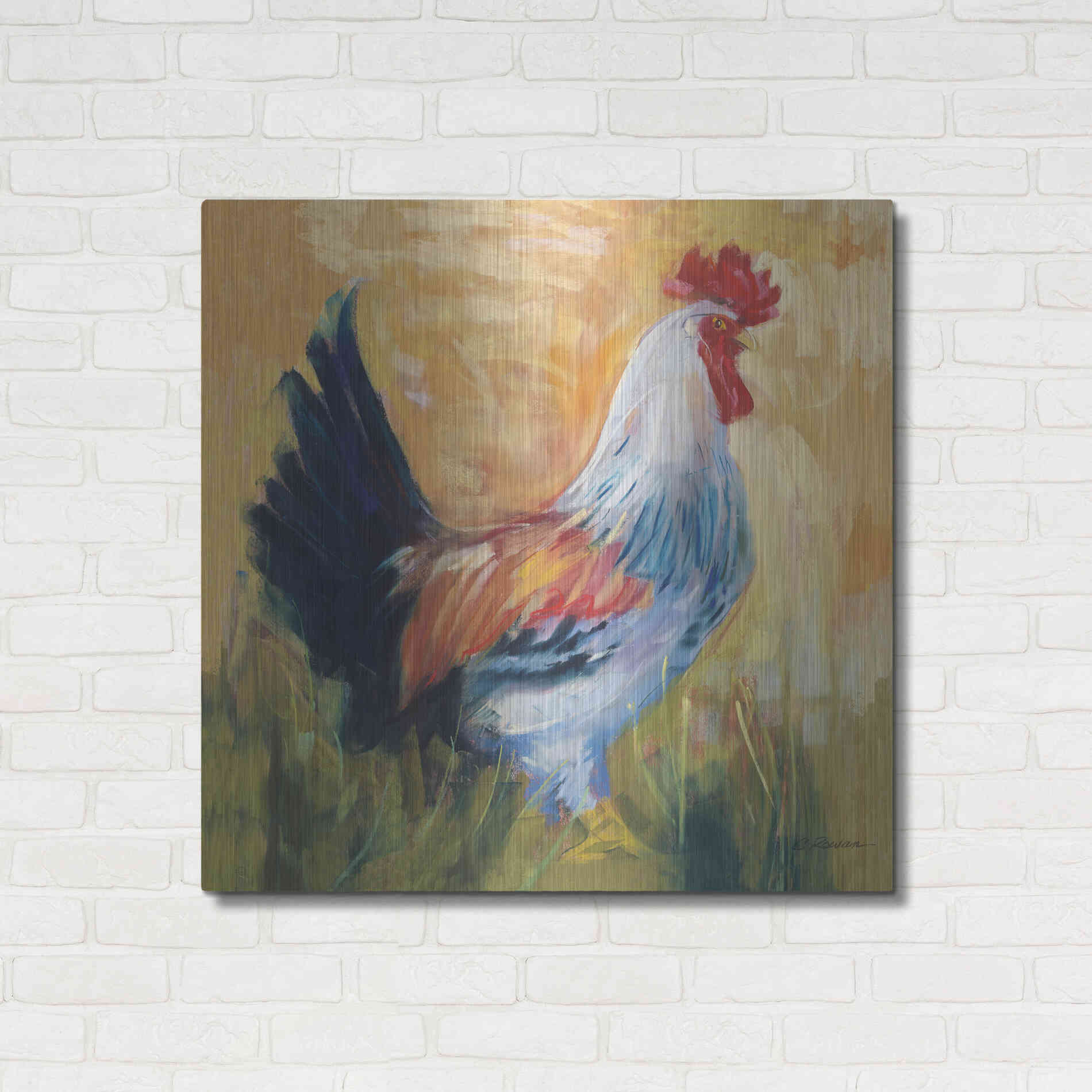 Luxe Metal Art 'Horace' by Carol Rowan, Metal Wall Art,36x36