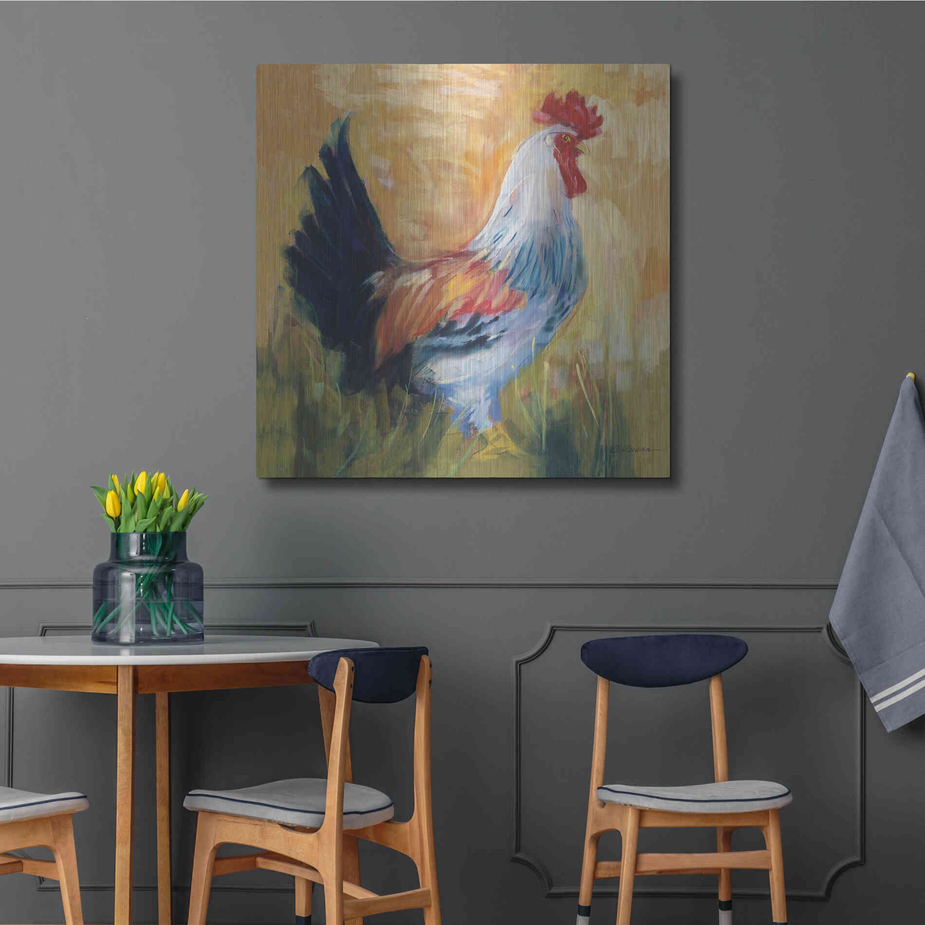 Luxe Metal Art 'Horace' by Carol Rowan, Metal Wall Art,36x36