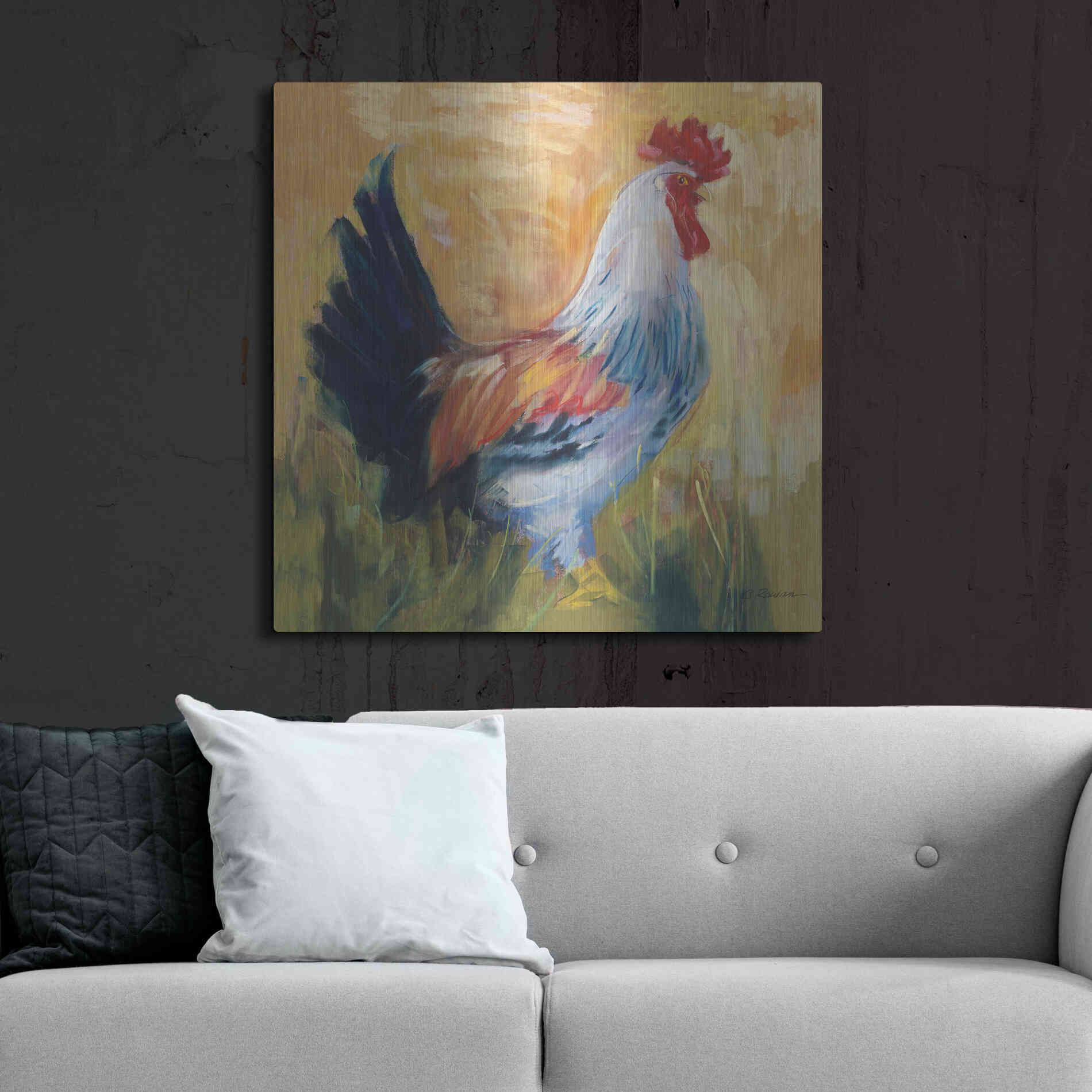 Luxe Metal Art 'Horace' by Carol Rowan, Metal Wall Art,36x36