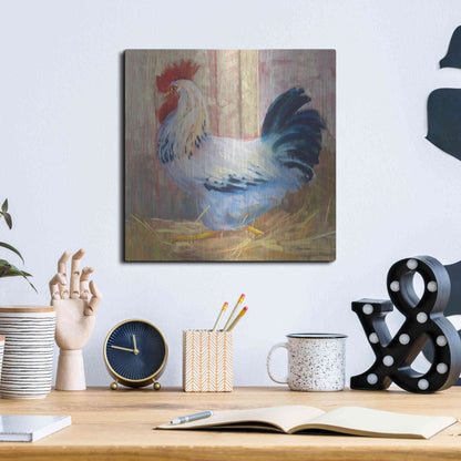 Luxe Metal Art 'Hercule' by Carol Rowan, Metal Wall Art,12x12