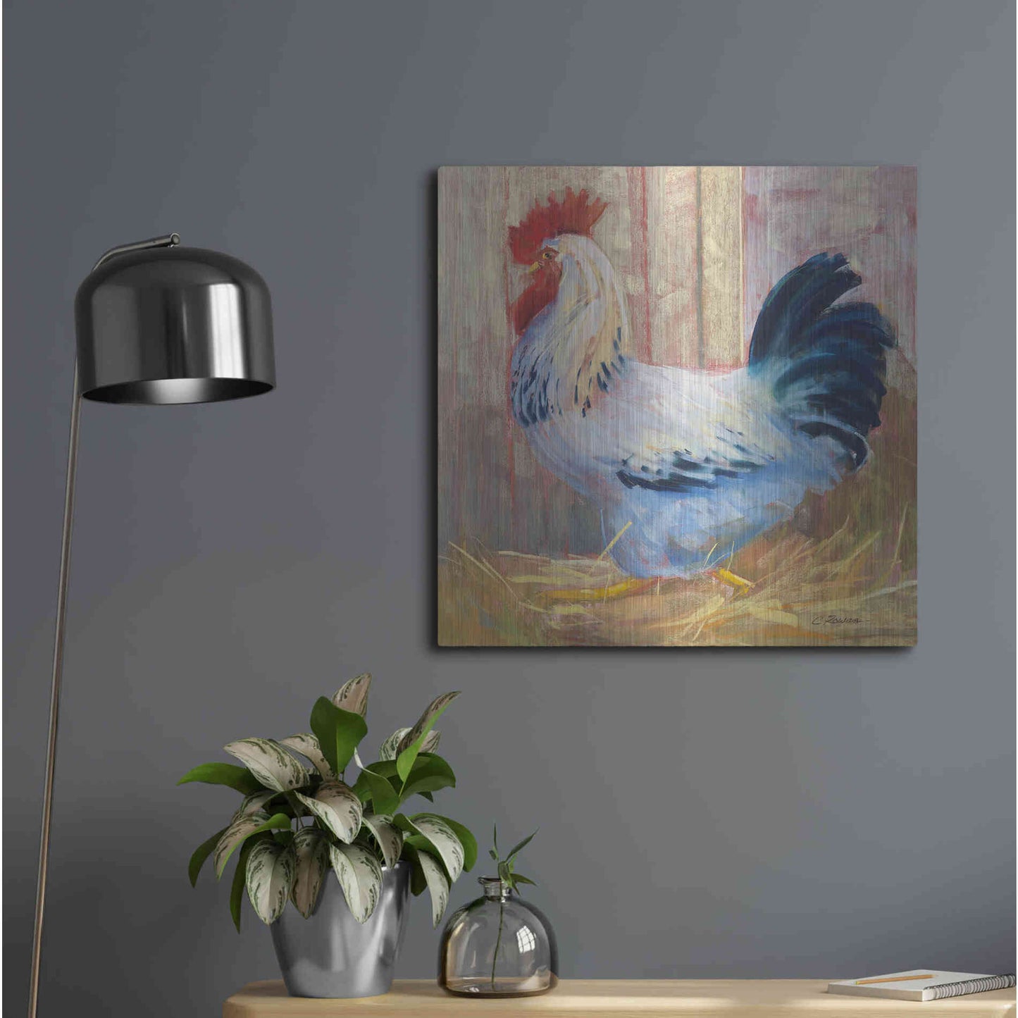 Luxe Metal Art 'Hercule' by Carol Rowan, Metal Wall Art,24x24