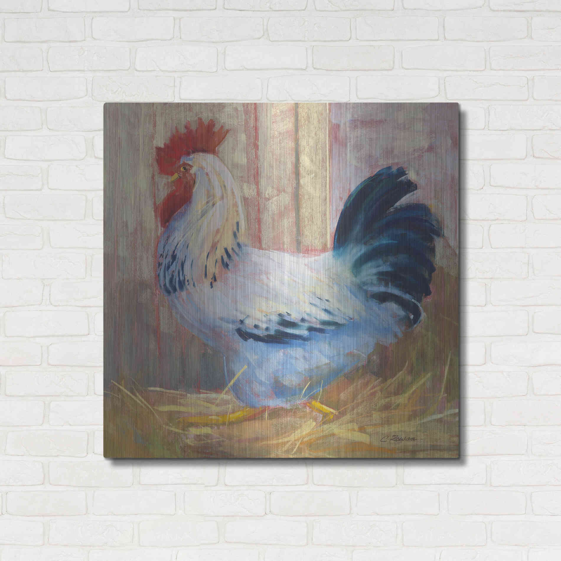 Luxe Metal Art 'Hercule' by Carol Rowan, Metal Wall Art,36x36