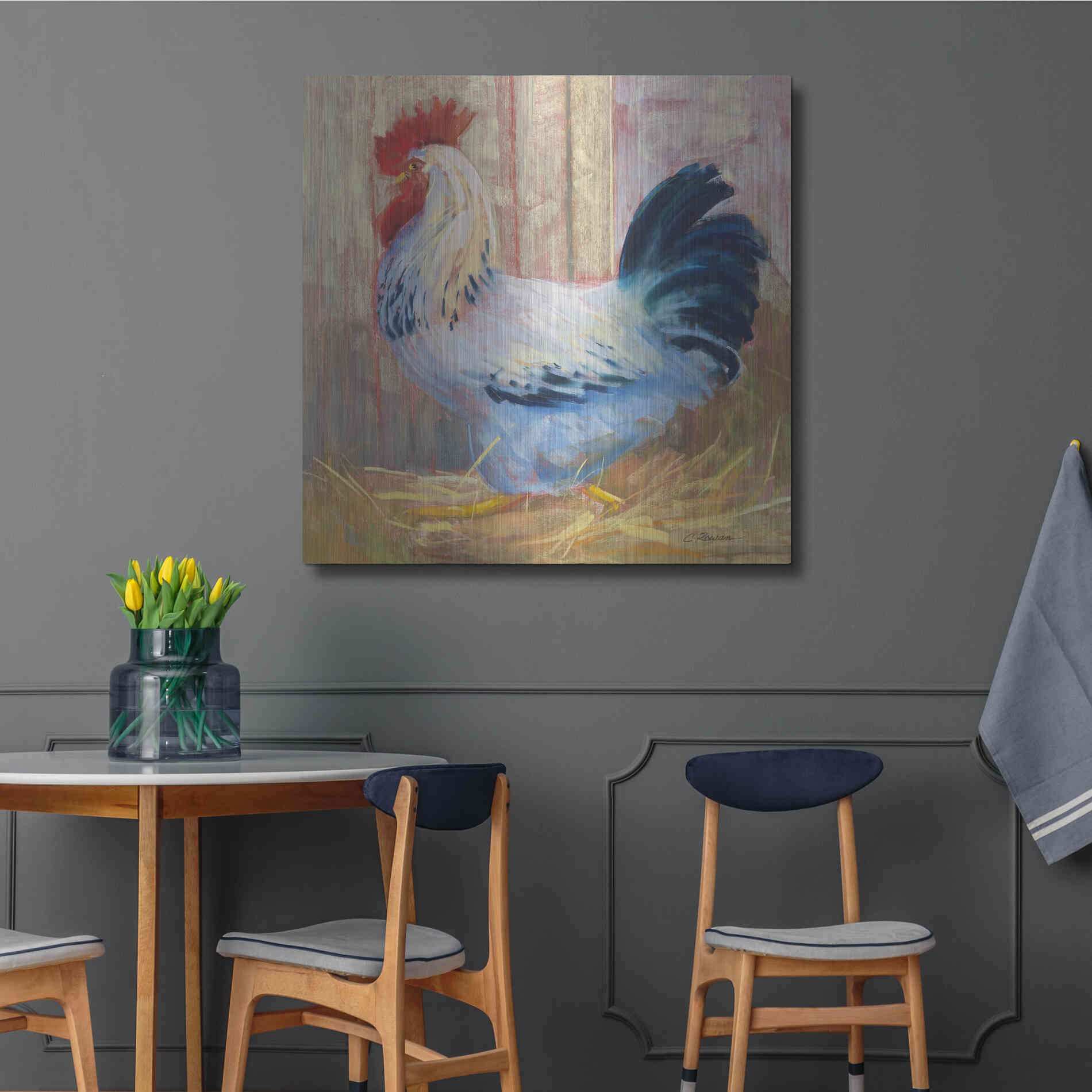 Luxe Metal Art 'Hercule' by Carol Rowan, Metal Wall Art,36x36