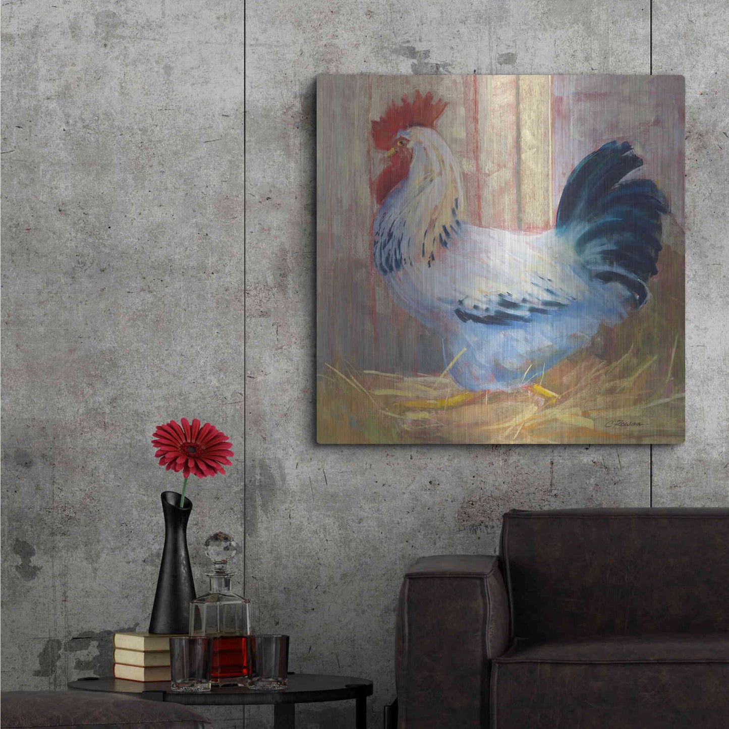 Luxe Metal Art 'Hercule' by Carol Rowan, Metal Wall Art,36x36