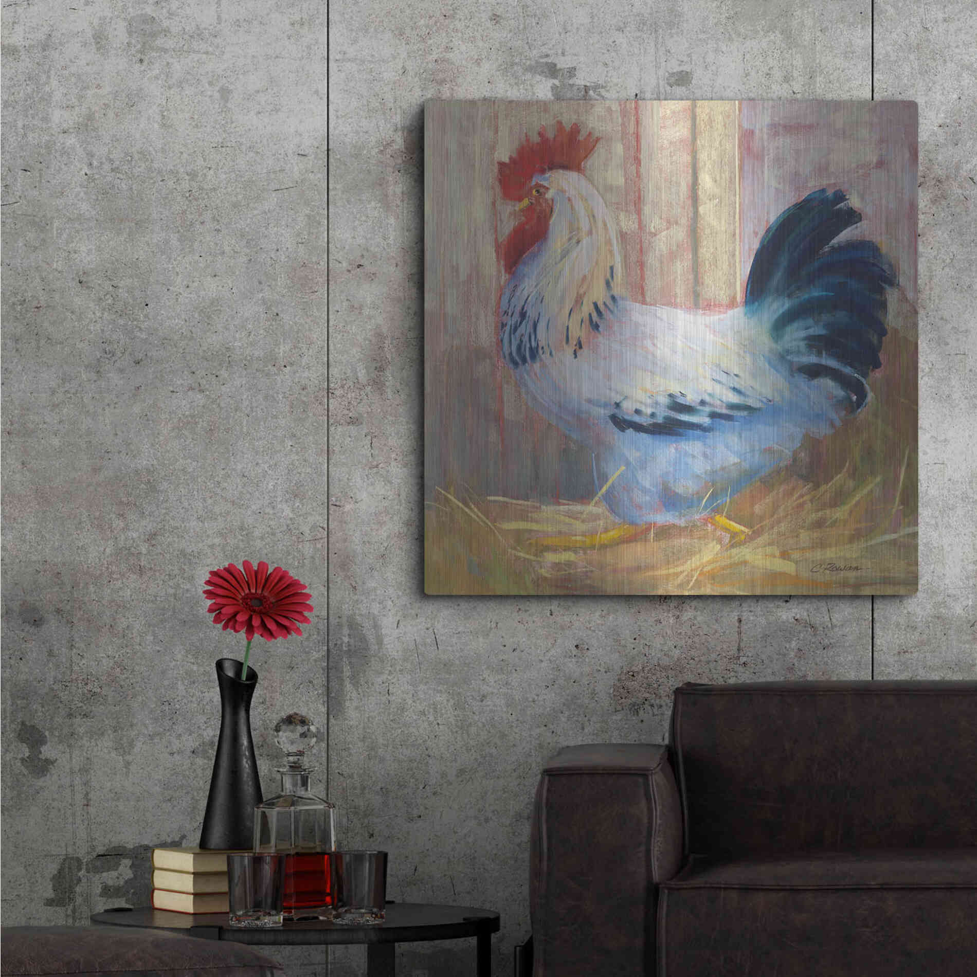 Luxe Metal Art 'Hercule' by Carol Rowan, Metal Wall Art,36x36