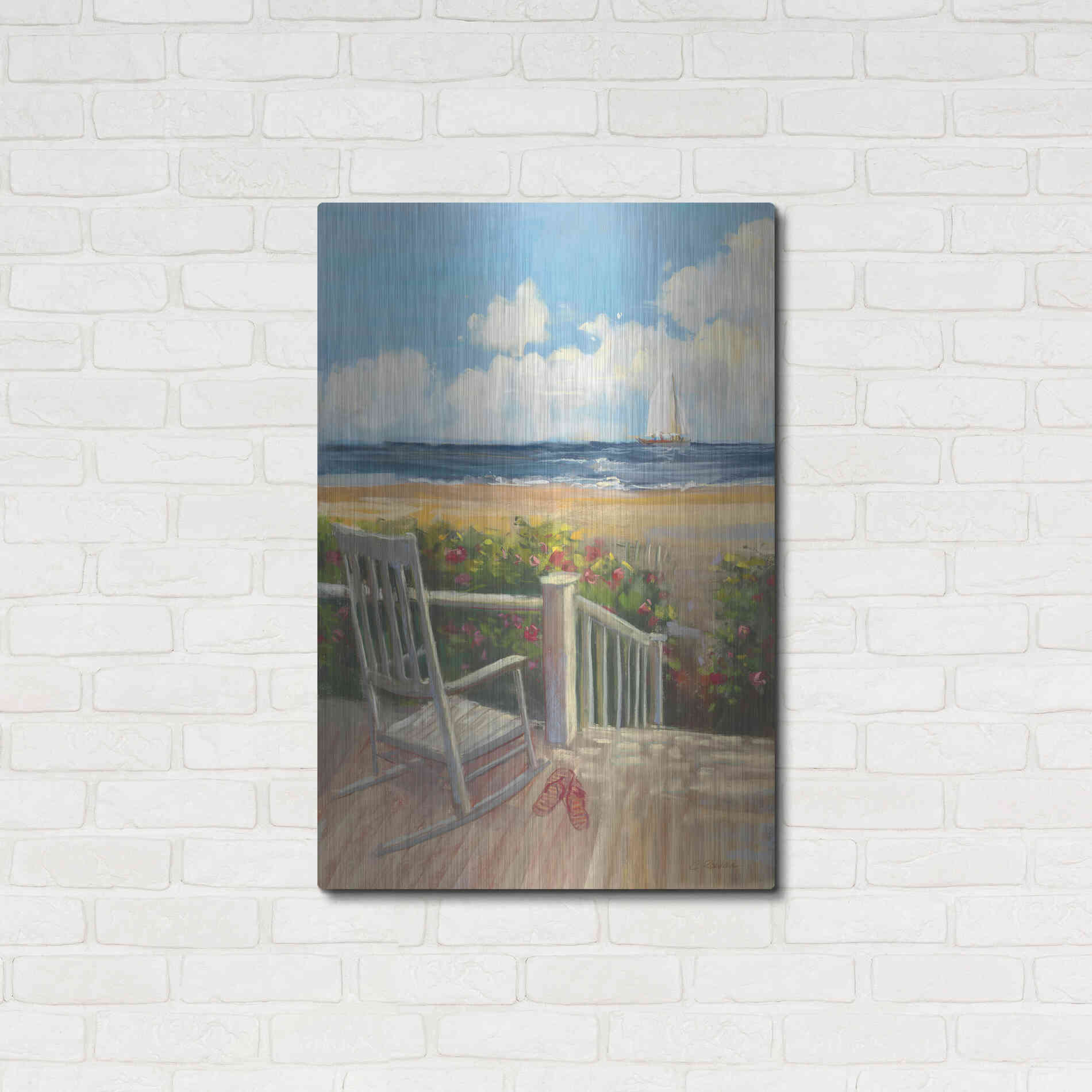 Luxe Metal Art 'By The Sea I' by Carol Rowan, Metal Wall Art,24x36