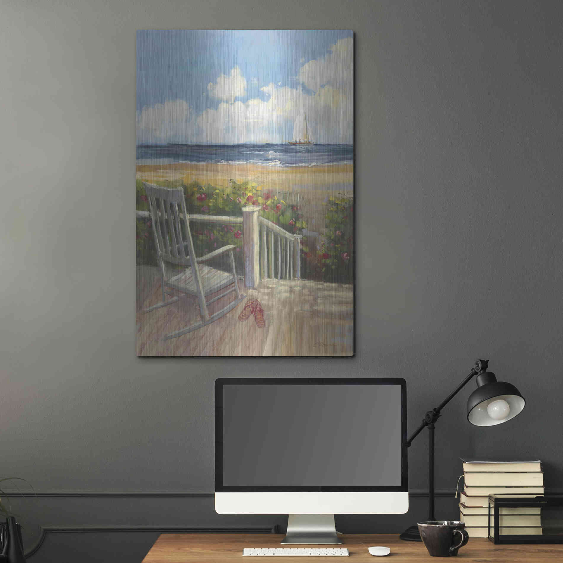 Luxe Metal Art 'By The Sea I' by Carol Rowan, Metal Wall Art,24x36