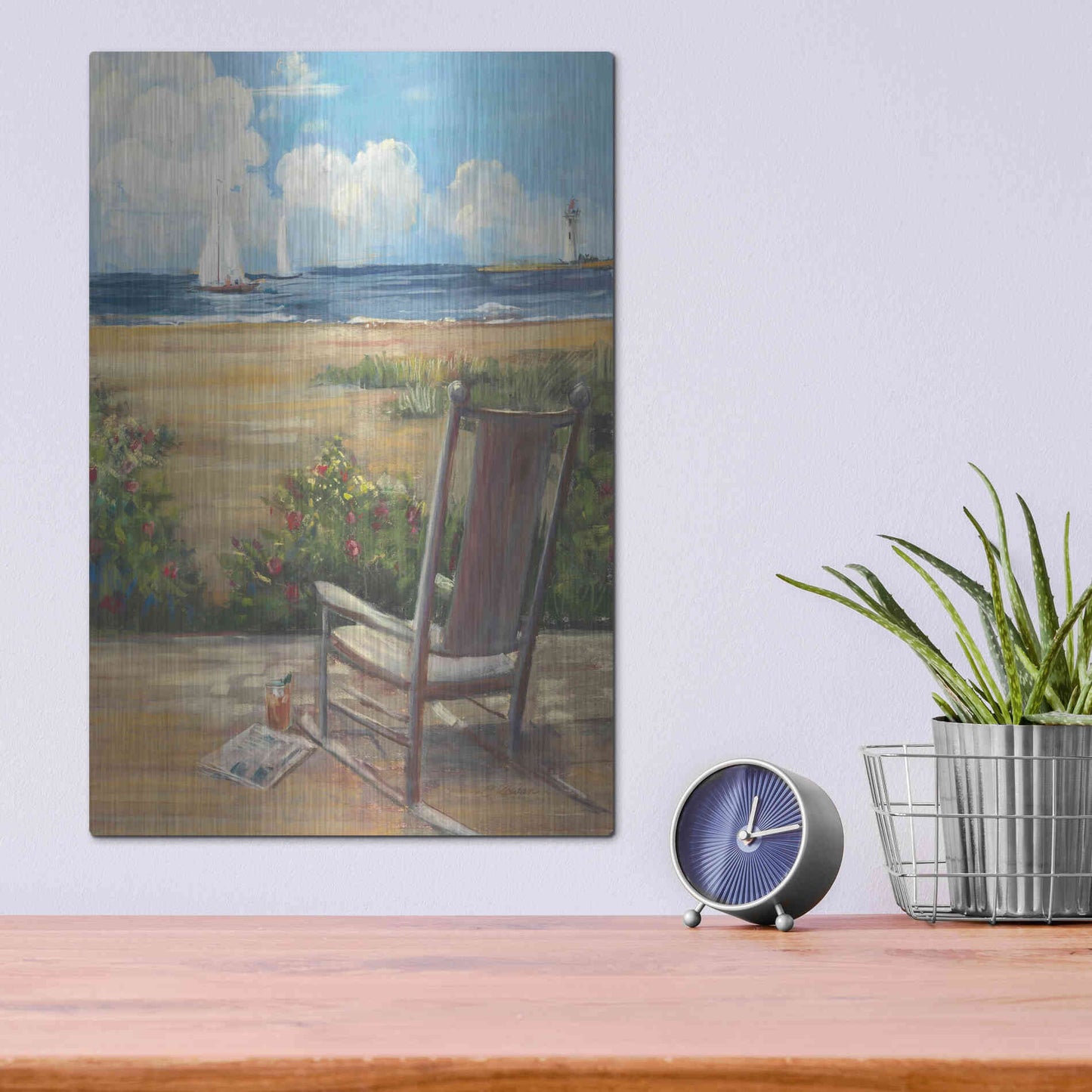 Luxe Metal Art 'By The Sea II' by Carol Rowan, Metal Wall Art,12x16