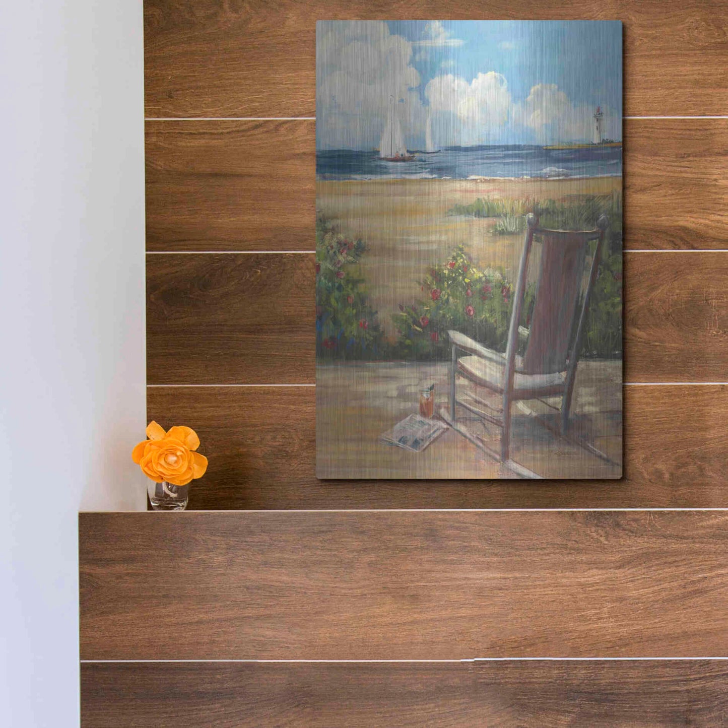 Luxe Metal Art 'By The Sea II' by Carol Rowan, Metal Wall Art,12x16