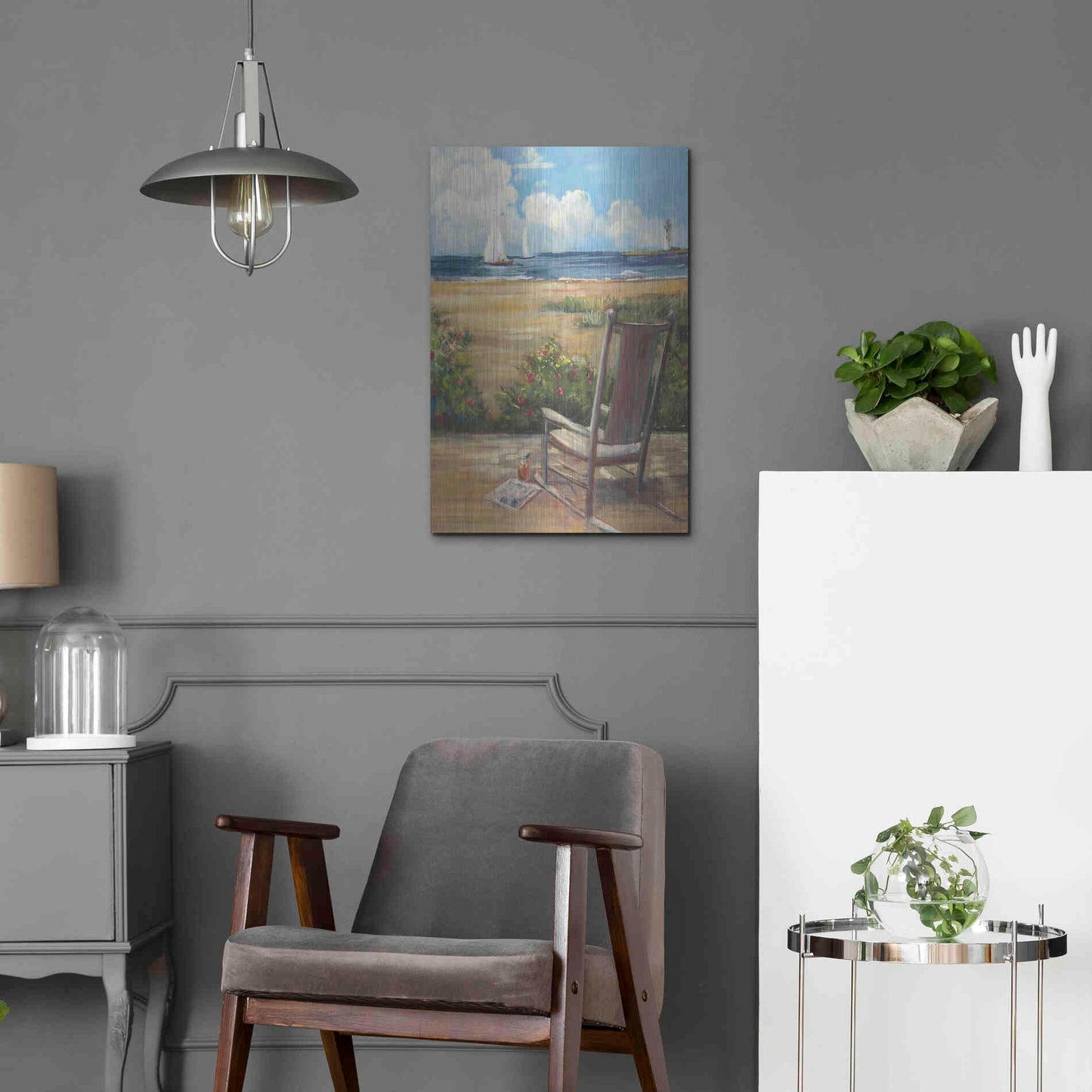 Luxe Metal Art 'By The Sea II' by Carol Rowan, Metal Wall Art,16x24