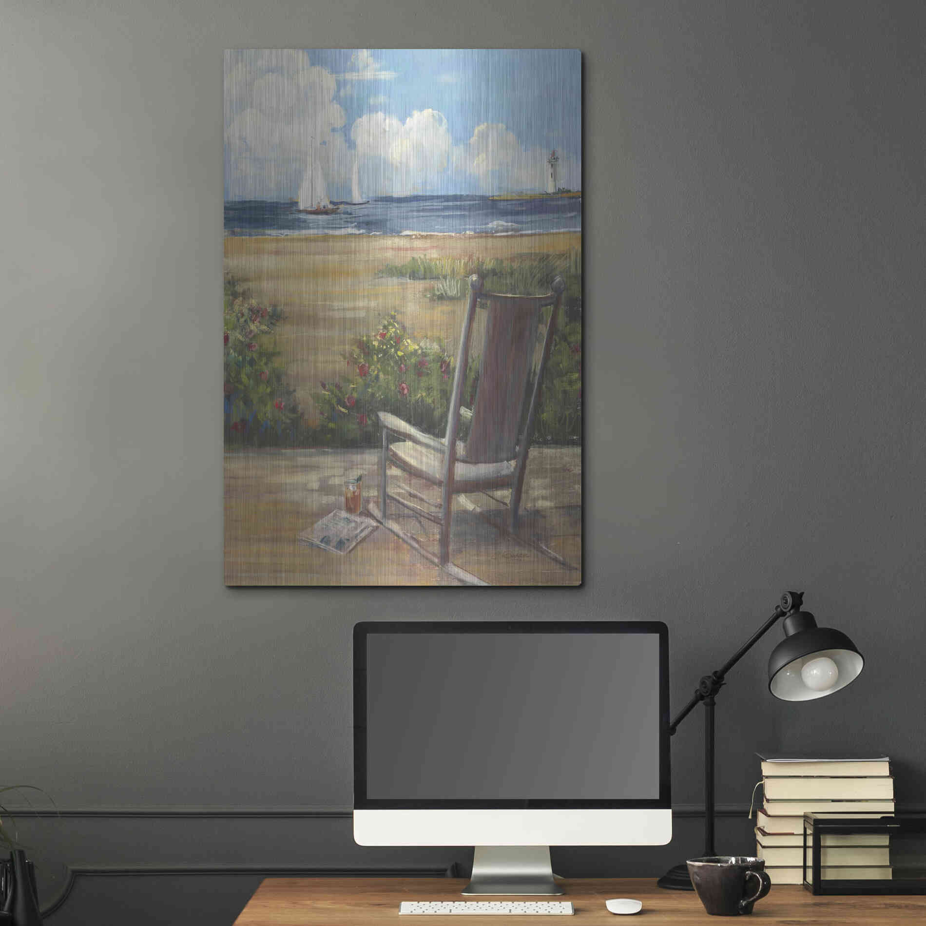 Luxe Metal Art 'By The Sea II' by Carol Rowan, Metal Wall Art,24x36