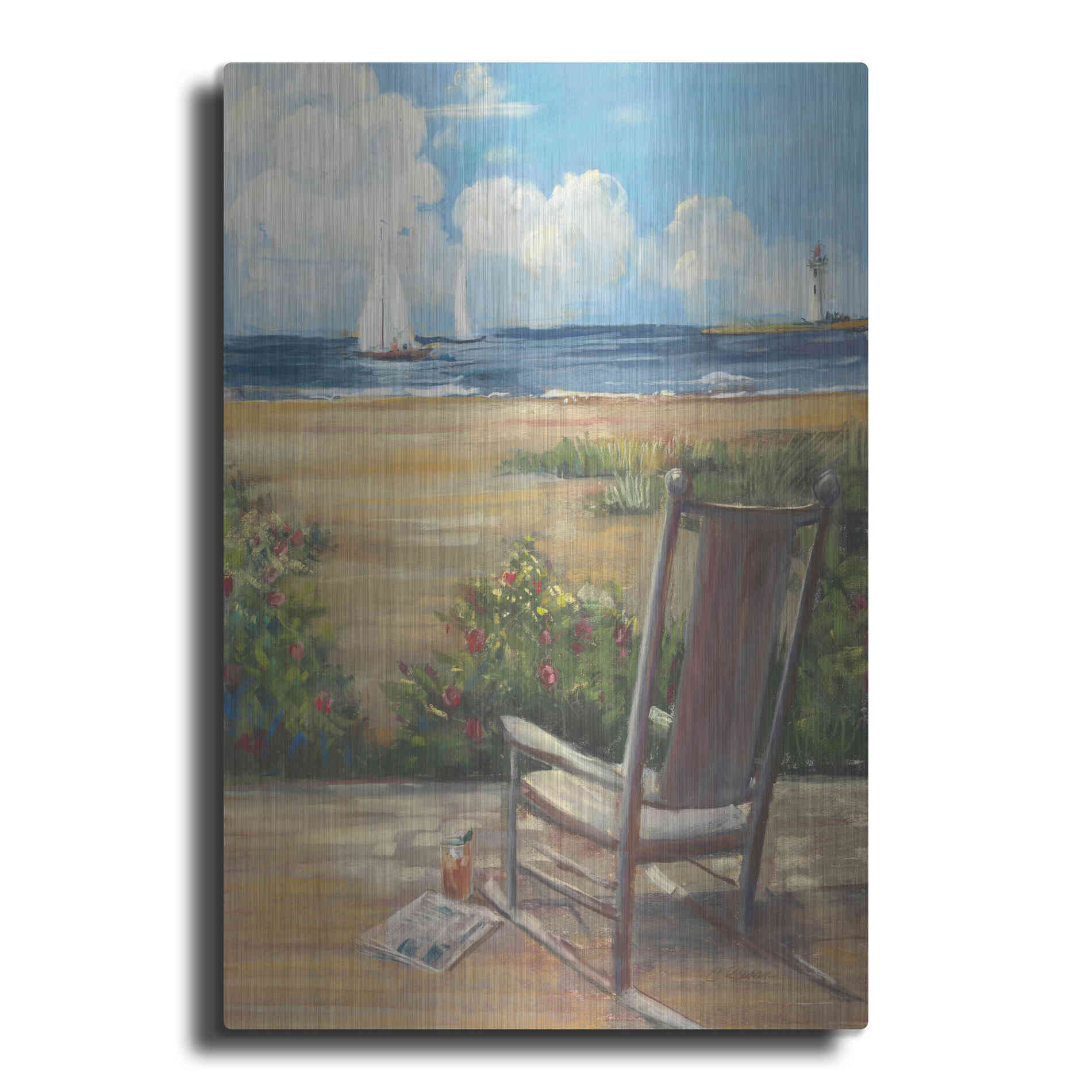 Luxe Metal Art 'By The Sea II' by Carol Rowan, Metal Wall Art