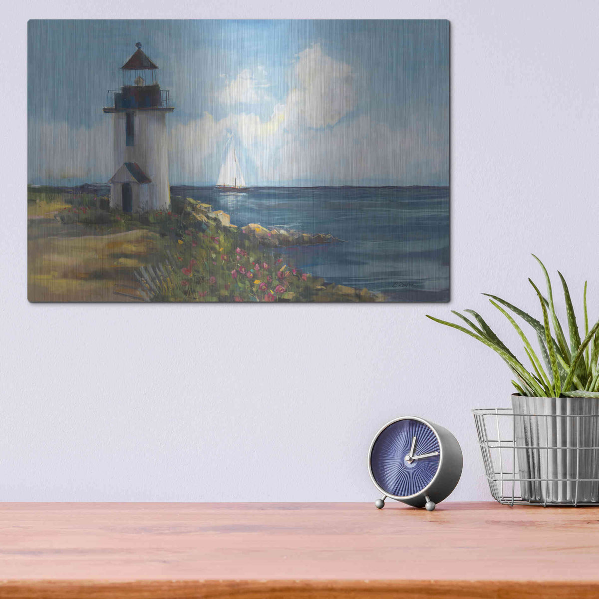 Luxe Metal Art 'Sunday Morning Sail' by Carol Rowan, Metal Wall Art,16x12