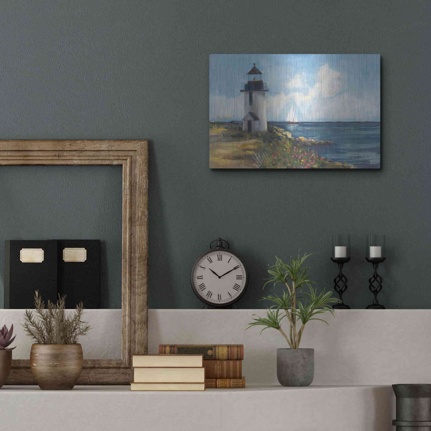 Luxe Metal Art 'Sunday Morning Sail' by Carol Rowan, Metal Wall Art,16x12