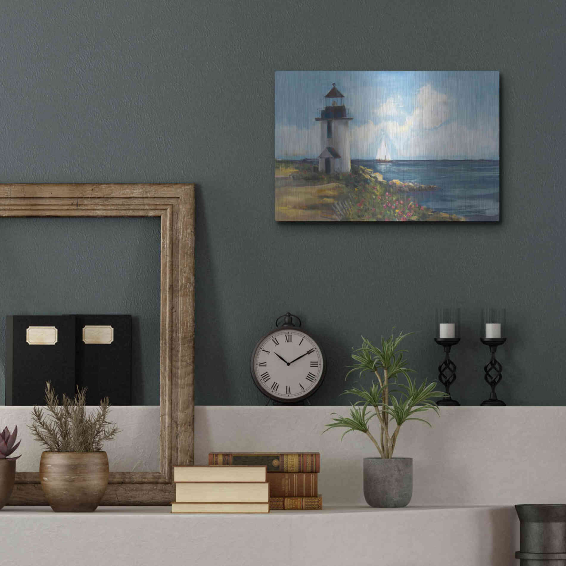 Luxe Metal Art 'Sunday Morning Sail' by Carol Rowan, Metal Wall Art,16x12