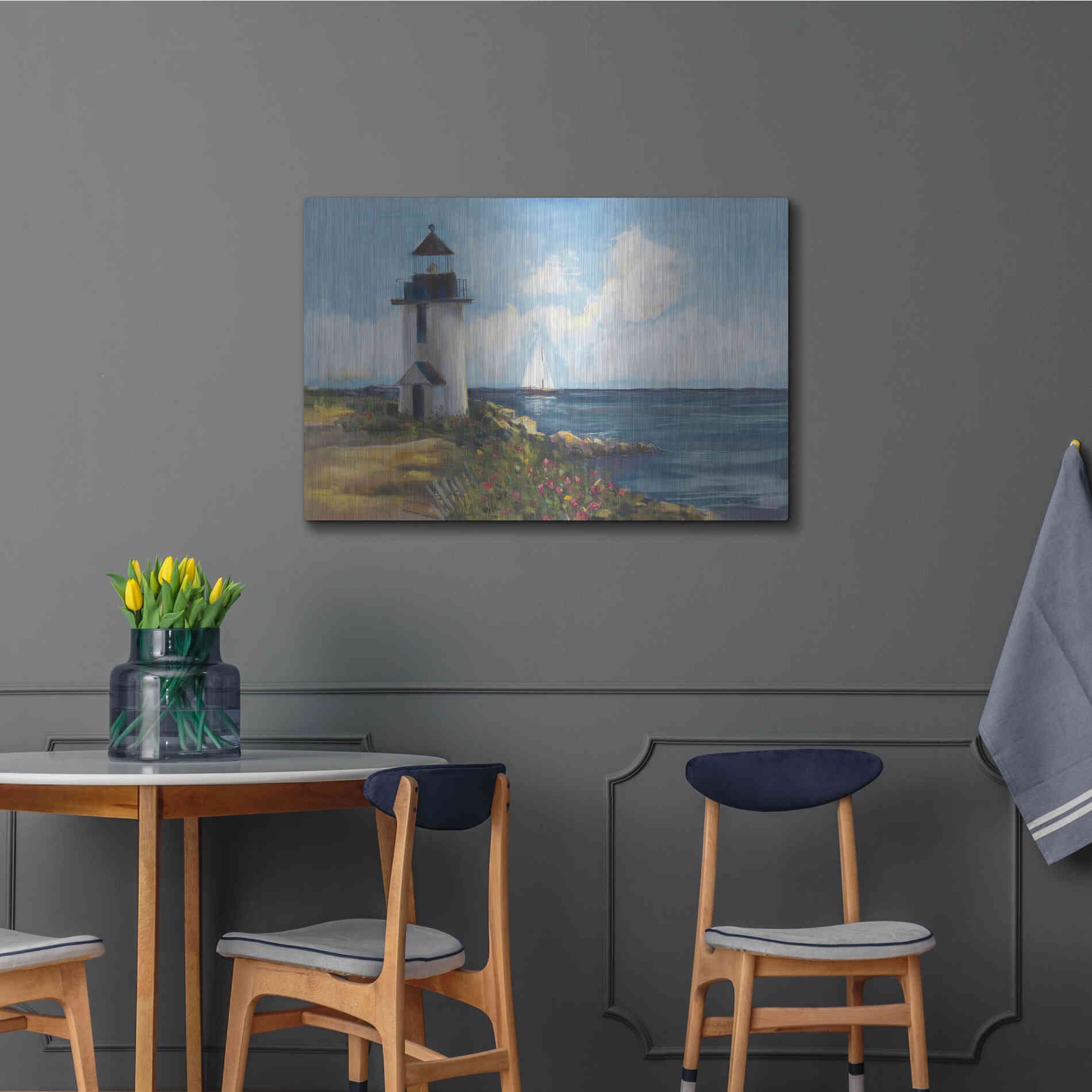 Luxe Metal Art 'Sunday Morning Sail' by Carol Rowan, Metal Wall Art,36x24