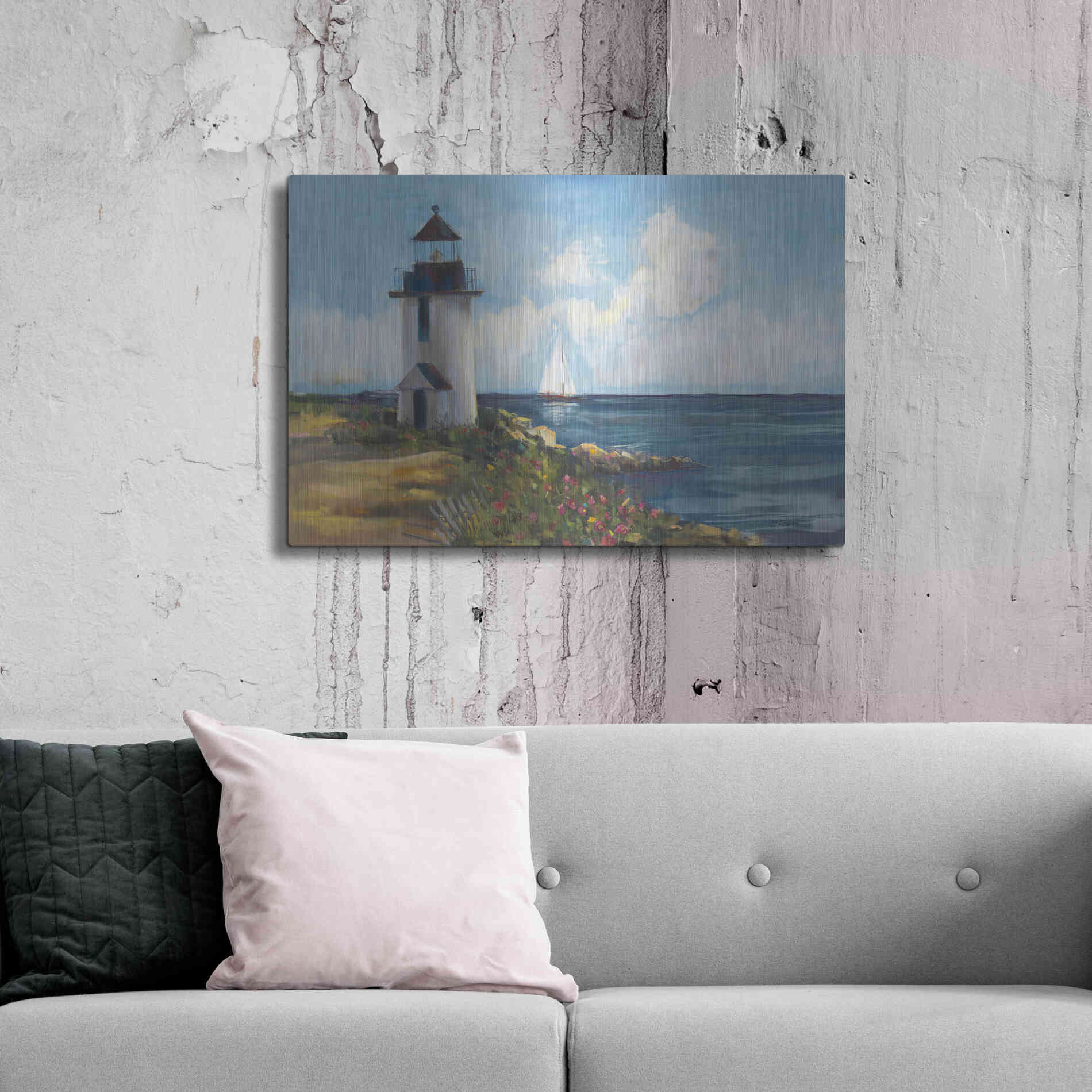 Luxe Metal Art 'Sunday Morning Sail' by Carol Rowan, Metal Wall Art,36x24