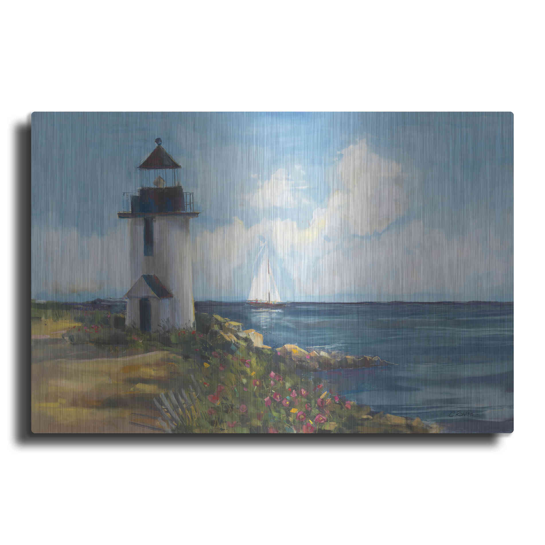 Luxe Metal Art 'Sunday Morning Sail' by Carol Rowan, Metal Wall Art