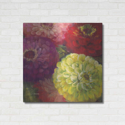 Luxe Metal Art 'Zinnia Gala I' by Carol Rowan, Metal Wall Art,36x36