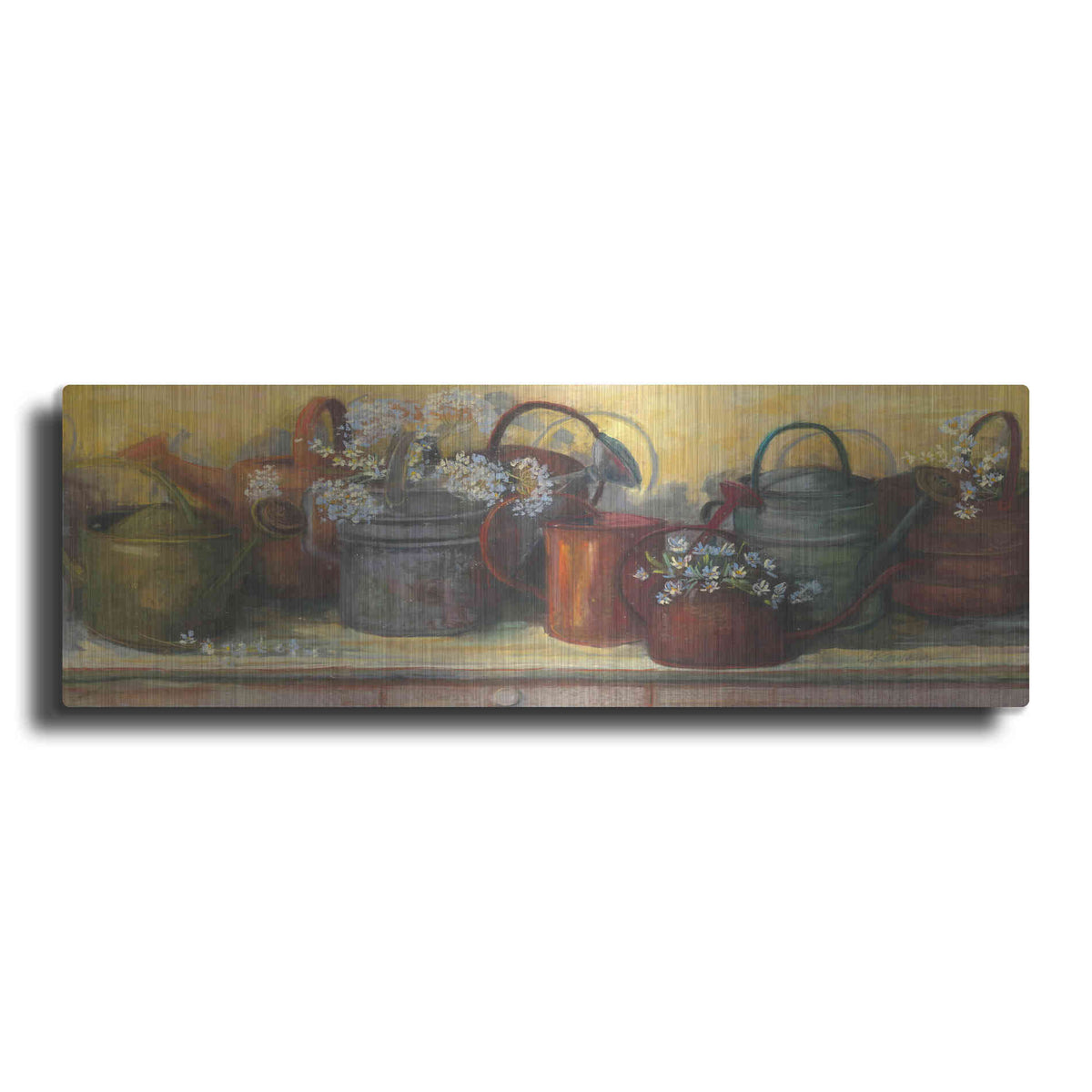Luxe Metal Art 'Watering Cans' by Carol Rowan, Metal Wall Art