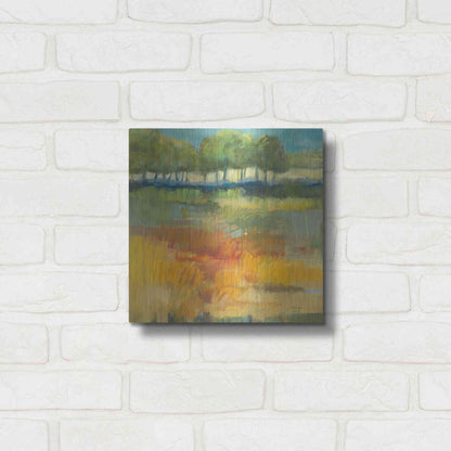 Luxe Metal Art 'Late Summer Landscape I' by Carol Rowan, Metal Wall Art,12x12