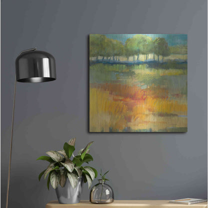 Luxe Metal Art 'Late Summer Landscape I' by Carol Rowan, Metal Wall Art,24x24