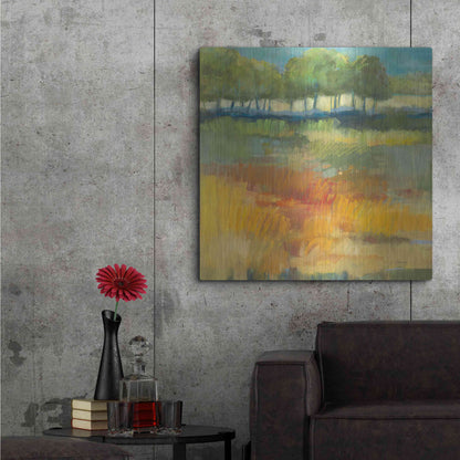Luxe Metal Art 'Late Summer Landscape I' by Carol Rowan, Metal Wall Art,36x36