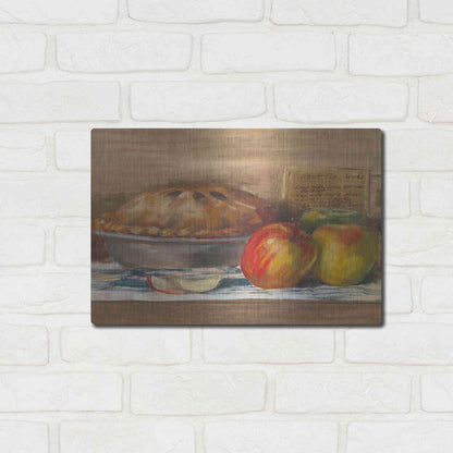 Luxe Metal Art 'Apple Pie' by Carol Rowan, Metal Wall Art,16x12
