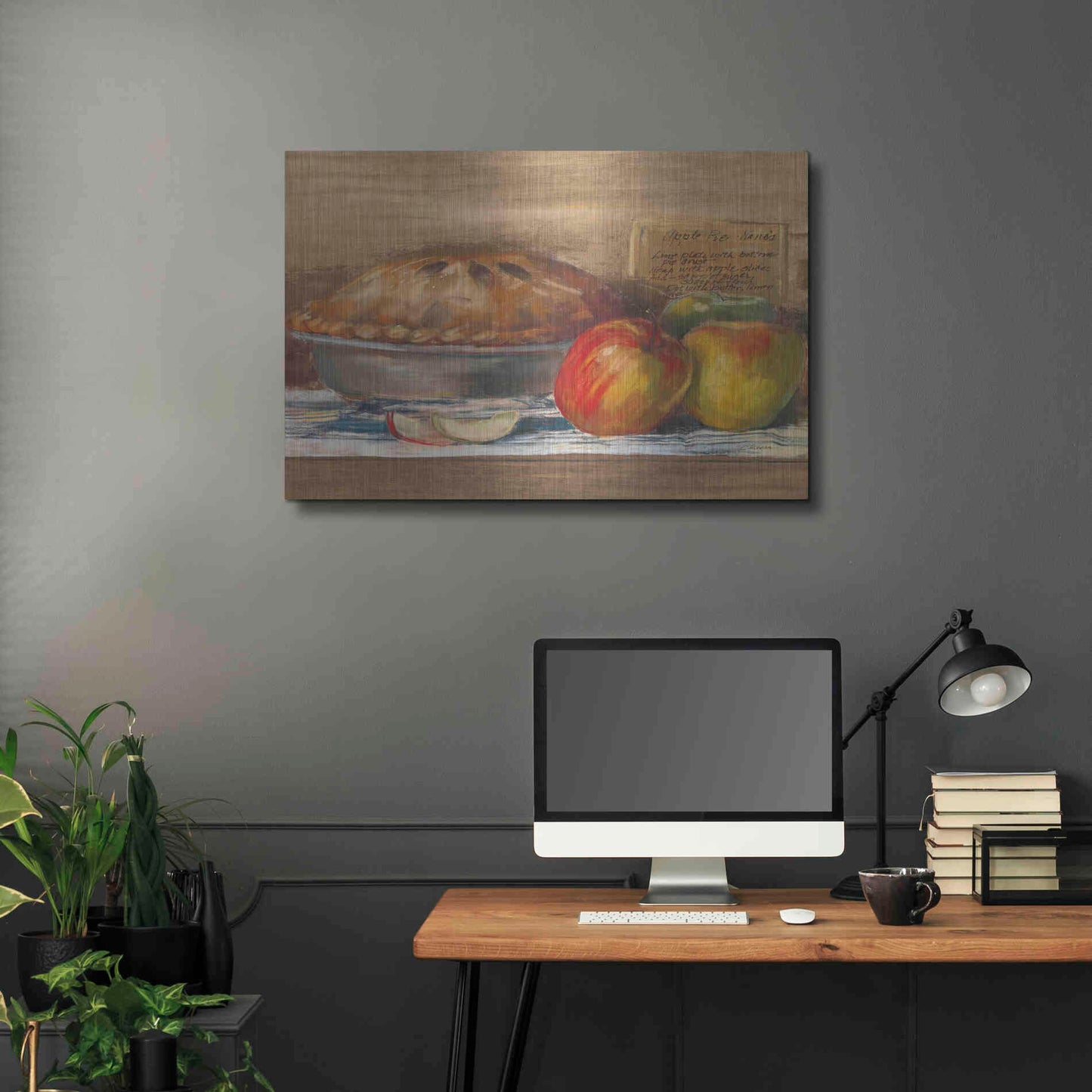 Luxe Metal Art 'Apple Pie' by Carol Rowan, Metal Wall Art,36x24