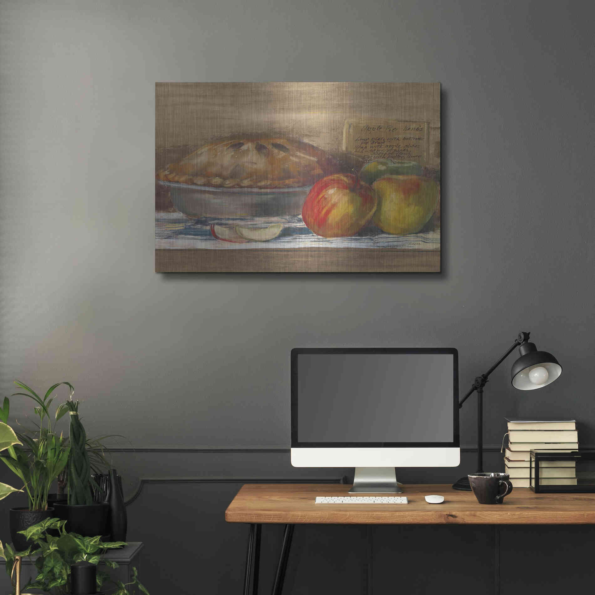 Luxe Metal Art 'Apple Pie' by Carol Rowan, Metal Wall Art,36x24