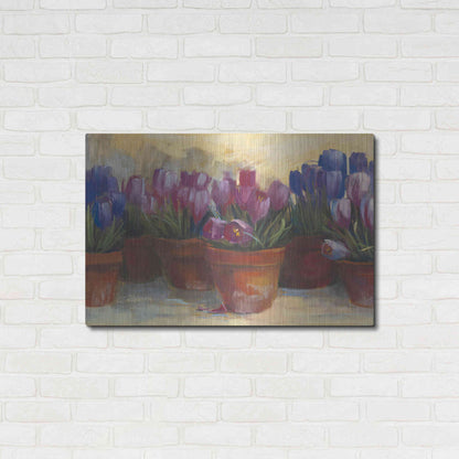 Luxe Metal Art 'Spring Crocus' by Carol Rowan, Metal Wall Art,36x24