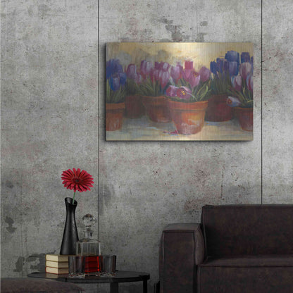 Luxe Metal Art 'Spring Crocus' by Carol Rowan, Metal Wall Art,36x24