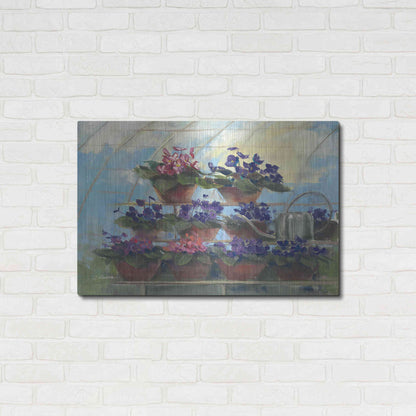 Luxe Metal Art 'Violets' by Carol Rowan, Metal Wall Art,36x24