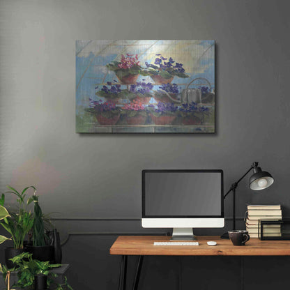 Luxe Metal Art 'Violets' by Carol Rowan, Metal Wall Art,36x24