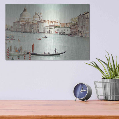 Luxe Metal Art 'Grand Canal' by Keri Bevan, Metal Wall Art,16x12