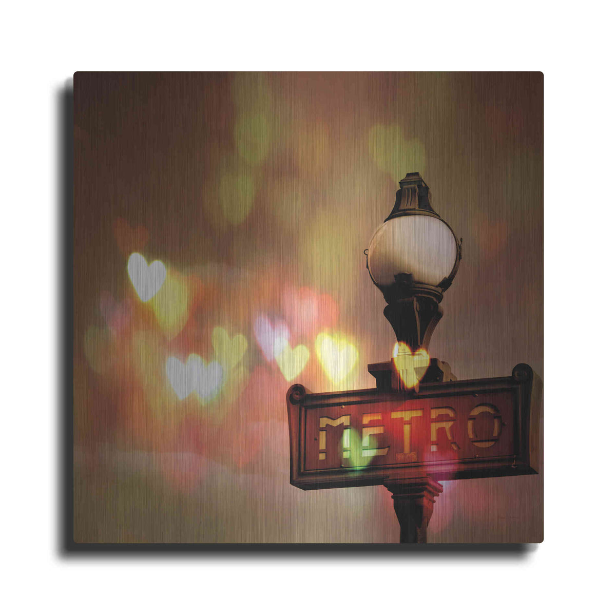 Luxe Metal Art 'Night Life Paris' by Keri Bevan, Metal Wall Art