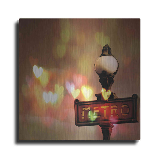 Luxe Metal Art 'Night Life Paris' by Keri Bevan, Metal Wall Art