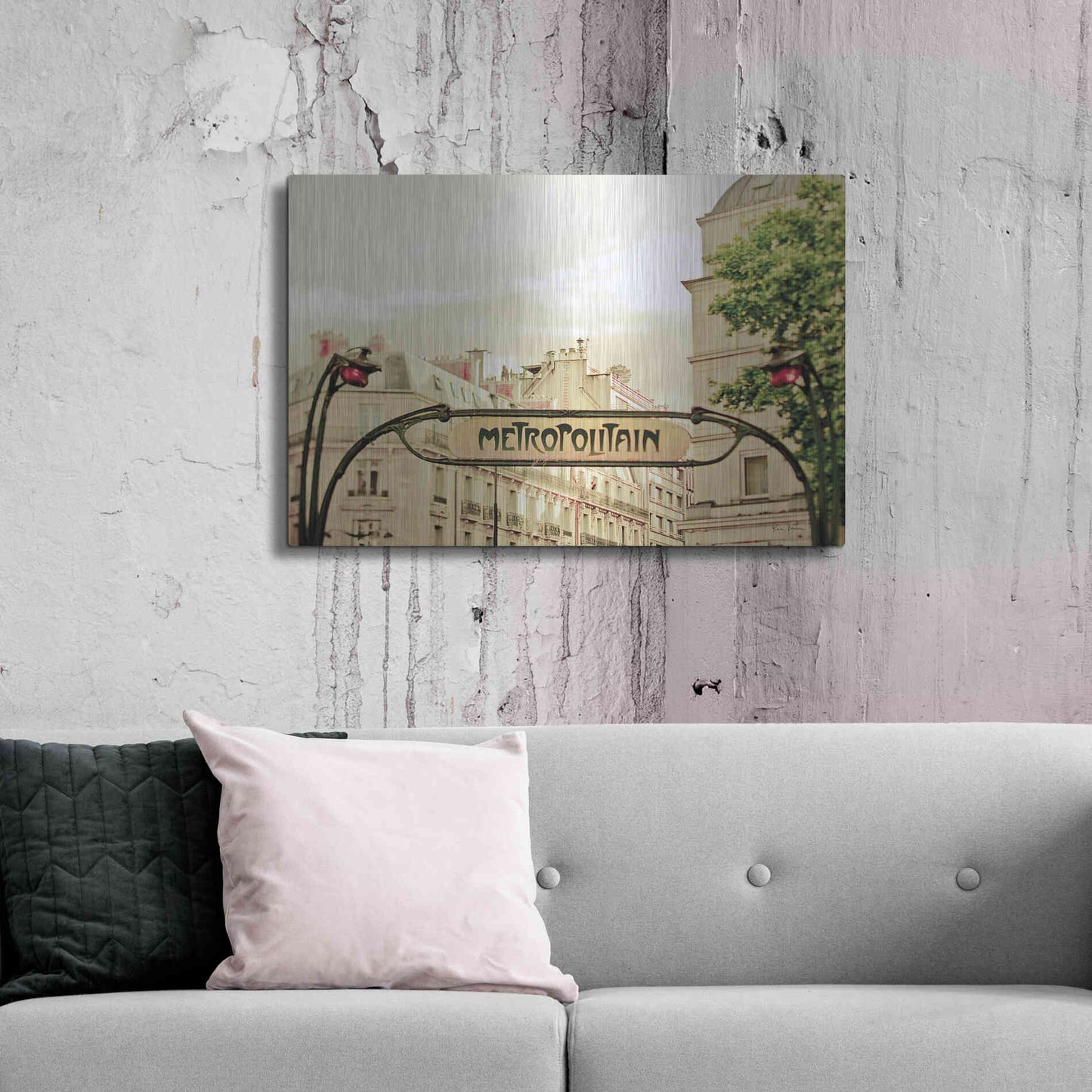 Luxe Metal Art 'A Lily In Paris' by Keri Bevan, Metal Wall Art,36x24