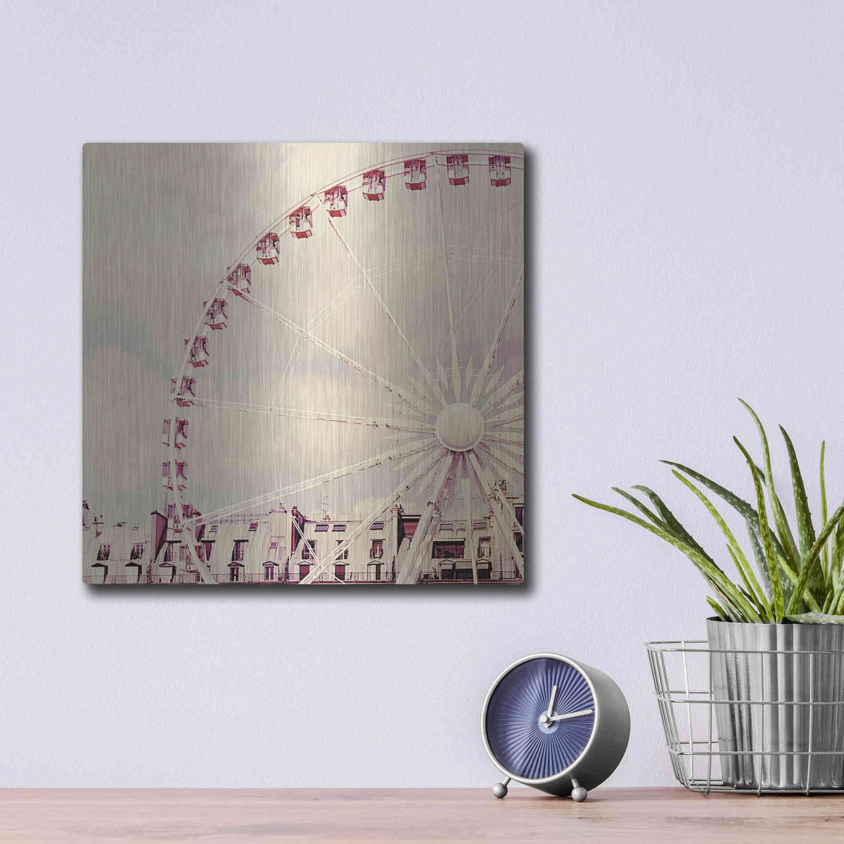 Luxe Metal Art 'Paris Parfait' by Keri Bevan, Metal Wall Art,12x12